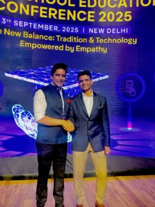 Eram Institutions’ Secretary K.S. Saifi Yunus met astronaut Group Captain Shubhanshu Shukla duri